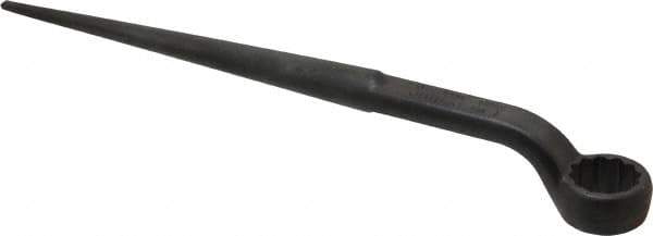 Proto - 1-1/8" 12 Point Spud Handle Box Wrench - Single End, 1-45/64" Head Diam x 13/16" Head Thickness, 15" OAL, Steel, Black Finish - Apex Tool & Supply