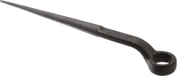 Proto - 1" 12 Point Spud Handle Box Wrench - Single End, 1-9/16" Head Diam x 11/16" Head Thickness, 12" OAL, Steel, Black Finish - Apex Tool & Supply