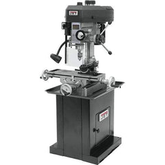 Jet - 1 Phase, 14-1/2" Swing, Step Pulley Mill Drill Machine - 23" Table Length x 7-1/2" Table Width, 14" Longitudinal Travel, 5-1/2" Cross Travel, 12 Spindle Speeds, 1 hp, 115/230 Volts - Apex Tool & Supply