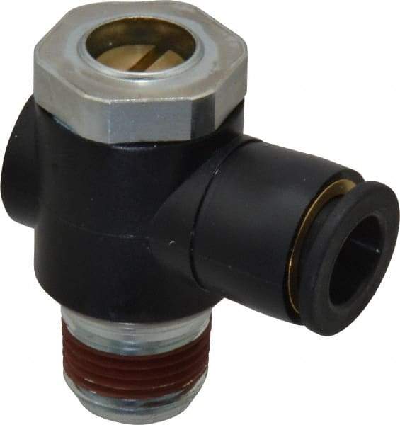 ARO/Ingersoll-Rand - 3/8" Male NPT x 3/8" Female NPT Right Angle Flow Control Valve - Apex Tool & Supply