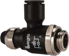 Legris - 10mm Tube OD x 3/8 Male BSPP Compact Meter Out Flow Control Valve - 14.5 to 145 psi, Nylon - Apex Tool & Supply