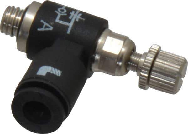 Legris - 10-32 Male NPT x 5/32" Tube OD Miniature Exhaust Valve - Apex Tool & Supply