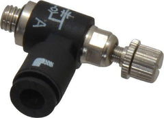 Legris - 10-32 Male NPT x 5/32" Tube OD Miniature Exhaust Valve - Apex Tool & Supply