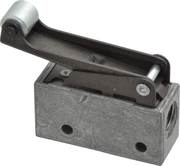 Mead - 3 Way Pilot Air Valve - 1/8" NPT Inlet, Steel Roller - Apex Tool & Supply