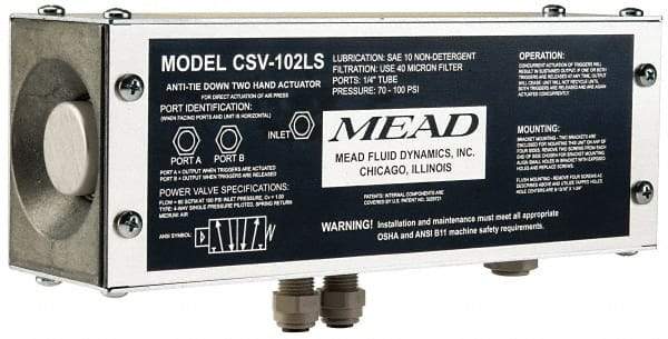 Mead - L-Type 4 Way Pkg. Low Stress Two Hand Control Unit - 120 Max psi - Apex Tool & Supply