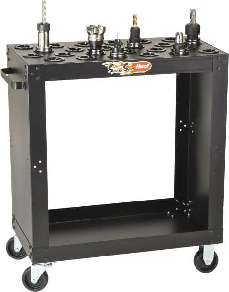 Huot - 24 Tool Capacity, 40 Taper Size SpeedyScoot CNC Tool Cart - Apex Tool & Supply