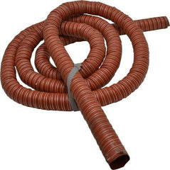 Hi-Tech Duravent - 1-1/2" ID, 16 Hg Vac Rating, 34 psi, Fiberglass Vacuum & Duct Hose - 12' Long, Brick Red, 1-1/2" Bend Radius, -75 to 500°F (Intermittent to 600) - Apex Tool & Supply