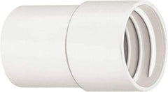 Hi-Tech Duravent - 1-1/2" Screw-On Hose Cuff - PVC, White - Apex Tool & Supply