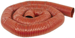 Hi-Tech Duravent - 4" ID, 7 Hg Vac Rating, 13 psi, Fiberglass Vacuum & Duct Hose - 12' Long, Brick Red, 2" Bend Radius, -65 to 450°F (Intermittent to 500) - Apex Tool & Supply
