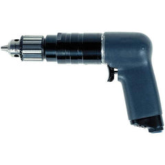 Ingersoll-Rand - 3/8" Keyed Chuck - Pistol Grip Handle, 3,950 RPM, 0.51 hp, 90 psi - Apex Tool & Supply