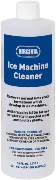 Parker - 16 oz Bottle Ice Machine Cleaner - For Ice Machines: Cube, Tube, Flake & Commercial Dishwasher - Apex Tool & Supply