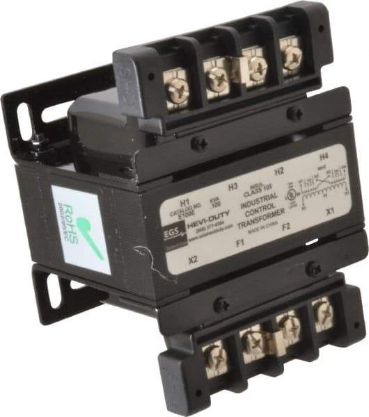 Sola/Hevi-Duty - 1 Phase, 0.1 kVA, Control Transformer - 2 Input, 1 Output Winding, 60 Hz, 4.61 Inch Deep x 2.96 Inch High, 131°F Temp Rise - Apex Tool & Supply