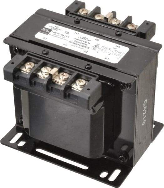 Sola/Hevi-Duty - 1 Phase, 0.15 kVA, Control Transformer - 2 Input, 1 Output Winding, 60 Hz, 4.48 Inch Deep x 3.89 Inch High, 131°F Temp Rise - Apex Tool & Supply
