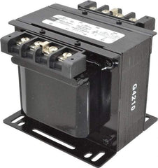 Sola/Hevi-Duty - 1 Phase, 0.2 kVA, Control Transformer - 2 Input, 1 Output Winding, 60, 50/60 at 220 V x 440 V, 50/60 at 230 V x 460 V Hz, 4.79 Inch Deep x 3.89 Inch High, 131°F Temp Rise - Apex Tool & Supply