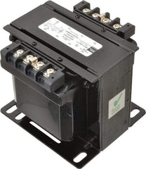 Sola/Hevi-Duty - 1 Phase, 0.35 kVA, Control Transformer - 2 Input, 1 Output Winding, 60, 50/60 at 220 V x 440 V, 50/60 at 230 V x 460 V Hz, 5.53 Inch Deep x 4.53 Inch High, 131°F Temp Rise - Apex Tool & Supply