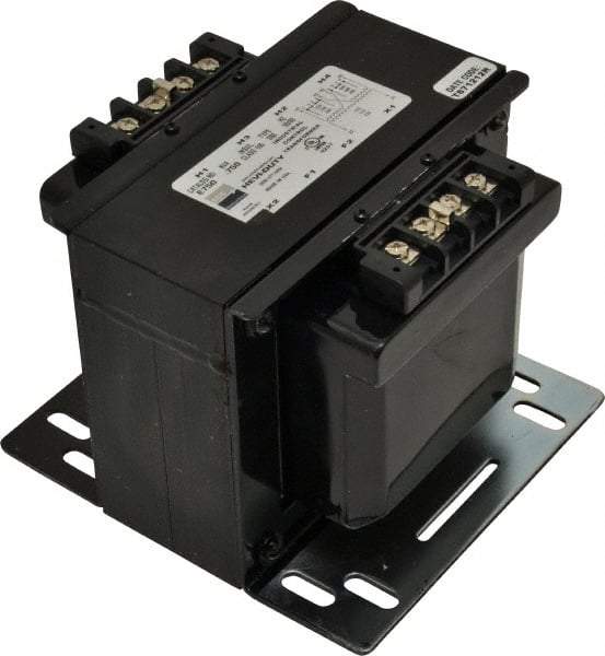 Sola/Hevi-Duty - 1 Phase, 0.75 kVA, Control Transformer - 2 Input, 1 Output Winding, 60, 50/60 at 220 V x 440 V, 50/60 at 230 V x 460 V Hz, 6.93 Inch Deep x 5.56 Inch High, 131°F Temp Rise - Apex Tool & Supply