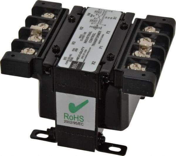 Sola/Hevi-Duty - 1 Phase, 0.05 kVA, Control Transformer - 2 Input, 1 Output Winding, 60, 50/60 at 220 V x 440 V, 50/60 at 230 V x 460 V Hz, 3.99 Inch Deep x 2.72 Inch High, 131°F Temp Rise - Apex Tool & Supply