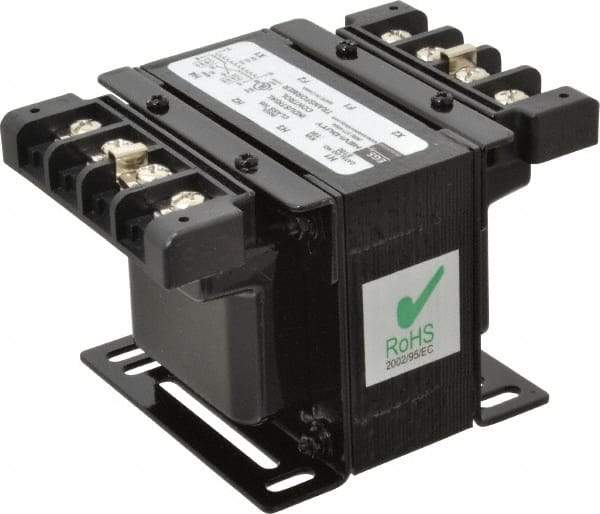 Sola/Hevi-Duty - 1 Phase, 0.1 kVA, Control Transformer - 2 Input, 1 Output Winding, 60, 50/60 at 220 V x 440 V, 50/60 at 230 V x 460 V Hz, 4.61 Inch Deep x 2.96 Inch High, 131°F Temp Rise - Apex Tool & Supply