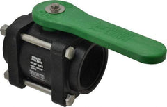 Green Leaf - 2" Pipe, Standard Port, Polypropylene Standard Ball Valve - 3 Piece, Inline - One Way Flow, FNPT x FNPT Ends, Lever Handle, 150 WOG - Apex Tool & Supply