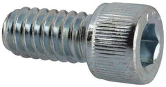 Value Collection - 1/4-20 UNC Hex Socket Drive, Socket Cap Screw - Alloy Steel, Zinc-Plated Finish, Fully Threaded, 1/2" Length Under Head - Apex Tool & Supply