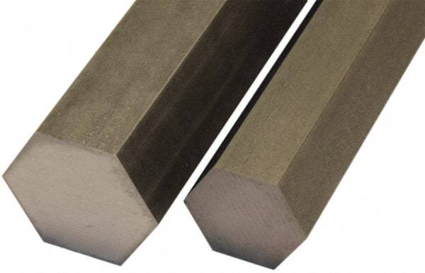 Value Collection - 1-3/4" Width Across Flats x 6' Long, Steel Hexagon Bar - Material Specification 12L14 - Apex Tool & Supply