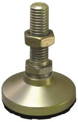 Gibraltar - 1-8 Bolt Thread, Studded Pivotal Stud Mount Leveling Pad & Mount - 15,000 Max Lb Capacity, 4" Base Diam - Apex Tool & Supply