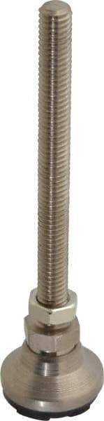 Gibraltar - 3/8-16 Bolt Thread, Studded Pivotal Stud Mount Leveling Pad & Mount - 3,750 Max Lb Capacity, 1-1/4" Base Diam - Apex Tool & Supply