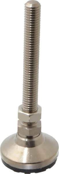 Gibraltar - 1/2-13 Bolt Thread, Studded Pivotal Stud Mount Leveling Pad & Mount - 5,000 Max Lb Capacity, 1-7/8" Base Diam - Apex Tool & Supply