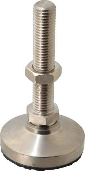 Gibraltar - 3/4-10 Bolt Thread, Studded Pivotal Stud Mount Leveling Pad & Mount - 7,400 Max Lb Capacity, 3" Base Diam - Apex Tool & Supply