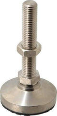 Gibraltar - 3/4-10 Bolt Thread, Studded Pivotal Stud Mount Leveling Pad & Mount - 7,400 Max Lb Capacity, 3" Base Diam - Apex Tool & Supply