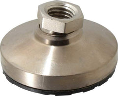 Gibraltar - 5550 Lb Capacity, 3/4-10 Thread, 1-1/2" OAL, Steel Stud, Tapped Pivotal Socket Mount Leveling Pad - 3" Base Diam, Steel Pad, 1-1/16" Hex - Apex Tool & Supply