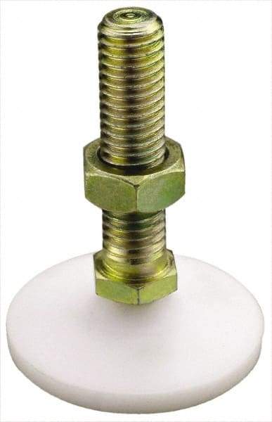 Gibraltar - 5/8-11 Bolt Thread, Studded Pivotal Stud Mount Leveling Pad & Mount - 1,200 Max Lb Capacity, 2-1/2" Base Diam - Apex Tool & Supply