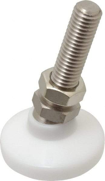 Gibraltar - 1/2-13 Bolt Thread, Studded Pivotal Stud Mount Leveling Pad & Mount - 700 Max Lb Capacity, 1-7/8" Base Diam - Apex Tool & Supply