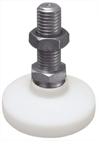 Gibraltar - 1/2-13 Bolt Thread, Studded Pivotal Stud Mount Leveling Pad & Mount - 700 Max Lb Capacity, 1-7/8" Base Diam - Apex Tool & Supply