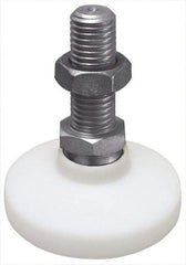 Gibraltar - 1/4-20 Bolt Thread, Studded Pivotal Stud Mount Leveling Pad & Mount - 200 Max Lb Capacity, 1" Base Diam - Apex Tool & Supply