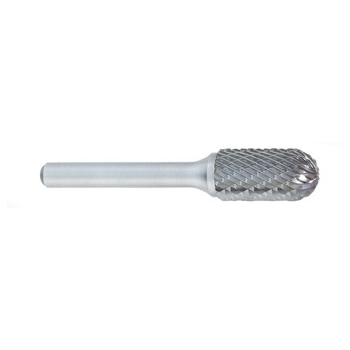 ‎SC-11 -1/8 × 1/2 LOC × 1/4 Shank × 2 OAL Cylindrical Ball Nose Carbide Medium Tough Cut Burr - Apex Tool & Supply