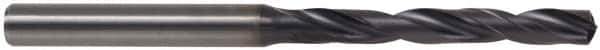 Kennametal - #12 140° Solid Carbide Jobber Drill - TiAlN Finish, Right Hand Cut, Spiral Flute, Straight Shank, 82mm OAL, Standard Point - Apex Tool & Supply