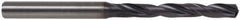 Kennametal - #12 140° Solid Carbide Jobber Drill - TiAlN Finish, Right Hand Cut, Spiral Flute, Straight Shank, 82mm OAL, Standard Point - Apex Tool & Supply