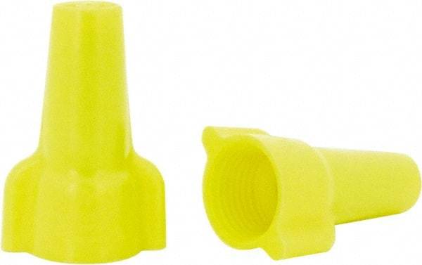 Ideal - 2, 18 to 3, 12 AWG, 600 Volt, Flame Retardant, Wing Twist on Wire Connector - Yellow, 221°F - Apex Tool & Supply