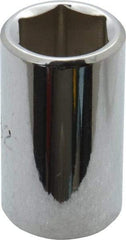 Proto - 19/32", 1/2" Drive, Standard Hand Socket - 6 Points, 1-1/2" OAL, Alloy Steel, Chrome Finish - Apex Tool & Supply