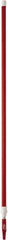 Vikan - 115 x 1-1/4" Aluminum Squeegee Handle - European Threaded Connection, Red, Telescoping - Apex Tool & Supply