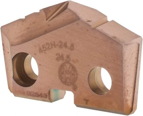 Allied Machine and Engineering - 24.5mm Diam x 3/16" Thick, Seat Code 2, 132° Included Angle Spade Drill Insert - AM200 Coated, Cobalt, Grade Super Cobalt, Series GEN2 T-A - Apex Tool & Supply