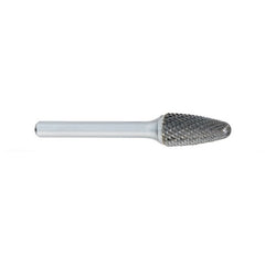 ‎SF-1 -6mm × 16mm LOC × 6mm Shank × 50mm OAL Round Nose Tree Carbide Medium Tough Cut Burr - Apex Tool & Supply