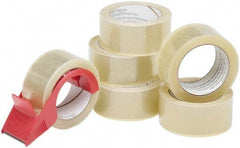 Ability One - 2" x 55 Yd Clear Hot Melt Adhesive Sealing Tape - Polypropylene Film Backing, 3.1 mil Thick - Apex Tool & Supply