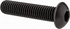 Value Collection - 1/2-13 UNC Hex Socket Drive, Button Screw - Alloy Steel, Black Oxide Finish, Fully Threaded, 2-1/4" Length Under Head - Apex Tool & Supply