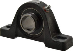 Browning - 1" ID, 5-1/2" OAL x 2-13/16" OAH Pillow Block Air Handling - 1,651 Lb Static Cap, 2,801 Lb Dyn Cap, 3-15/16" Btw Mnt Hole Ctrs, 1-7/16" Base-to-Ctr Ht, Cast Iron - Apex Tool & Supply
