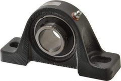 Browning - 1-3/16" ID, 6-3/16" OAL x 3-9/32" OAH Pillow Block Air Handling - 2,567 Lb Static Cap, 4,381 Lb Dyn Cap, 4-23/32" Btw Mnt Hole Ctrs, 1-11/16" Base-to-Ctr Ht, Cast Iron - Apex Tool & Supply