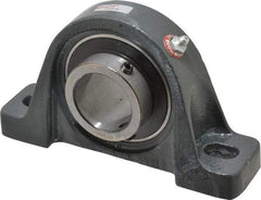 Browning - 1-11/16" ID, 7-3/8" OAL x 4-1/4" OAH Pillow Block Air Handling - 5,139 Lb Static Cap, 7,901 Lb Dyn Cap, 5-21/32" Btw Mnt Hole Ctrs, 2-1/8" Base-to-Ctr Ht, Cast Iron - Apex Tool & Supply