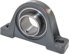 Browning - 2-3/16" ID, 8-13/16" OAL x 4-31/32" OAH Pillow Block Air Handling - 6,601 Lb Static Cap, 9,752 Lb Dyn Cap, 6-15/16" Btw Mnt Hole Ctrs, 2-1/2" Base-to-Ctr Ht, Cast Iron - Apex Tool & Supply