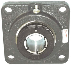 Browning - 1-1/2" ID, 5-1/8" OAL x 5-1/8" OAH 4-Bolt Flange - 4,467 Lb Static Cap, 7,340 Lb Dyn Cap, 4" Btw Mnt Hole Ctrs, Cast Iron - Apex Tool & Supply